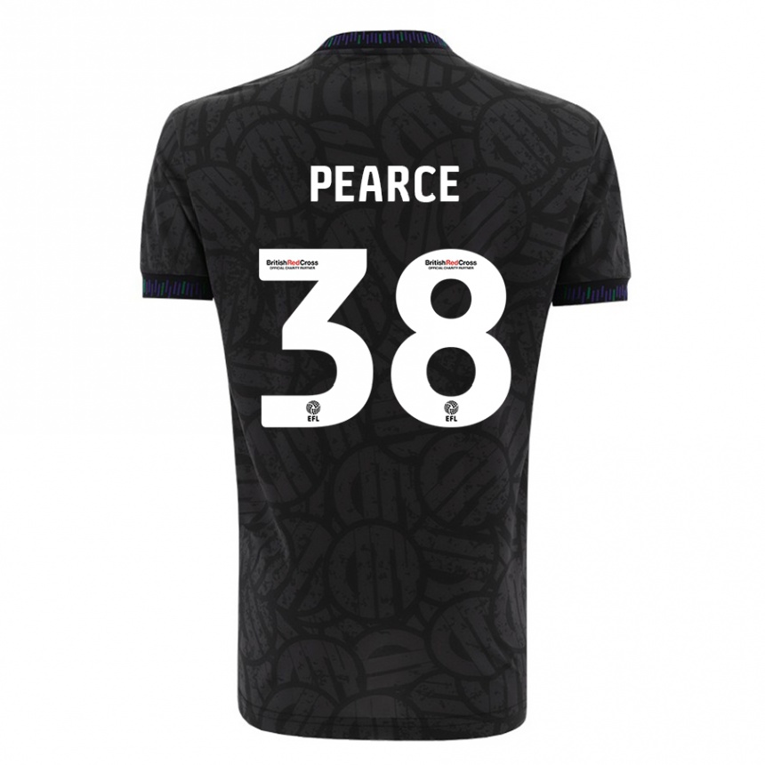 Vaikiškas Manon Pearce #38 Juoda Išvykos Marškinėliai 2023/24 T-Shirt