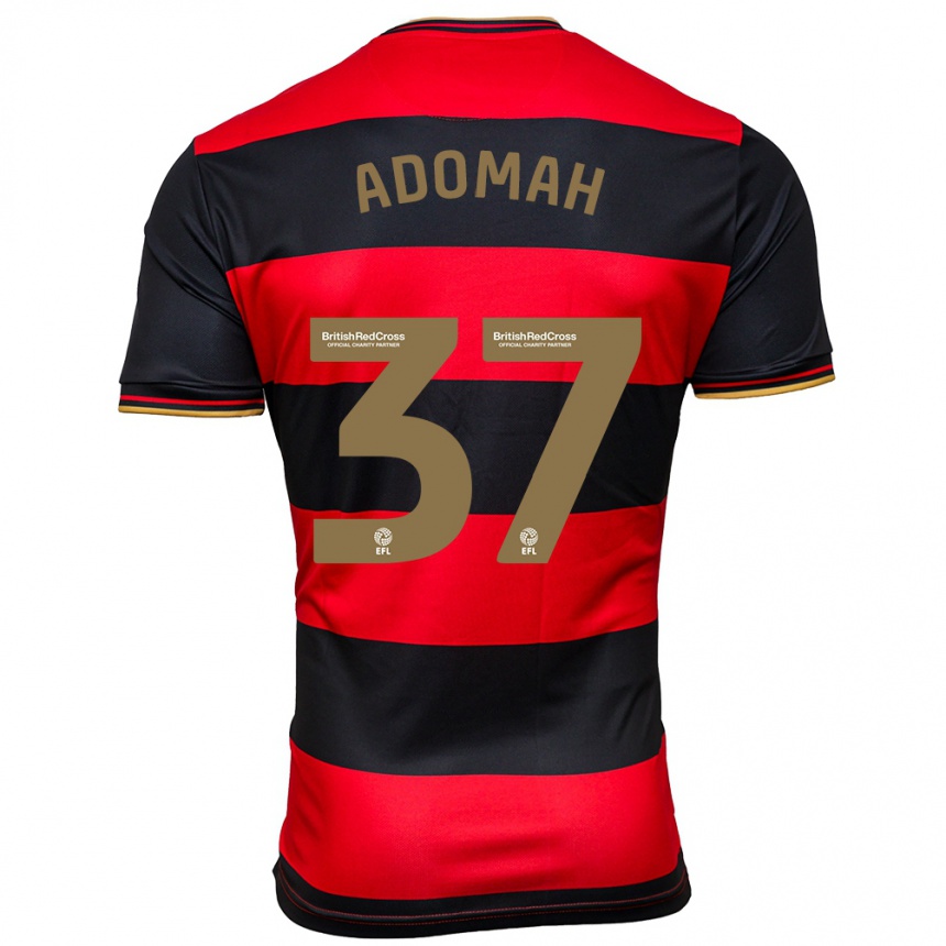 Vaikiškas Albert Adomah #37 Juoda Raudona Išvykos Marškinėliai 2023/24 T-Shirt