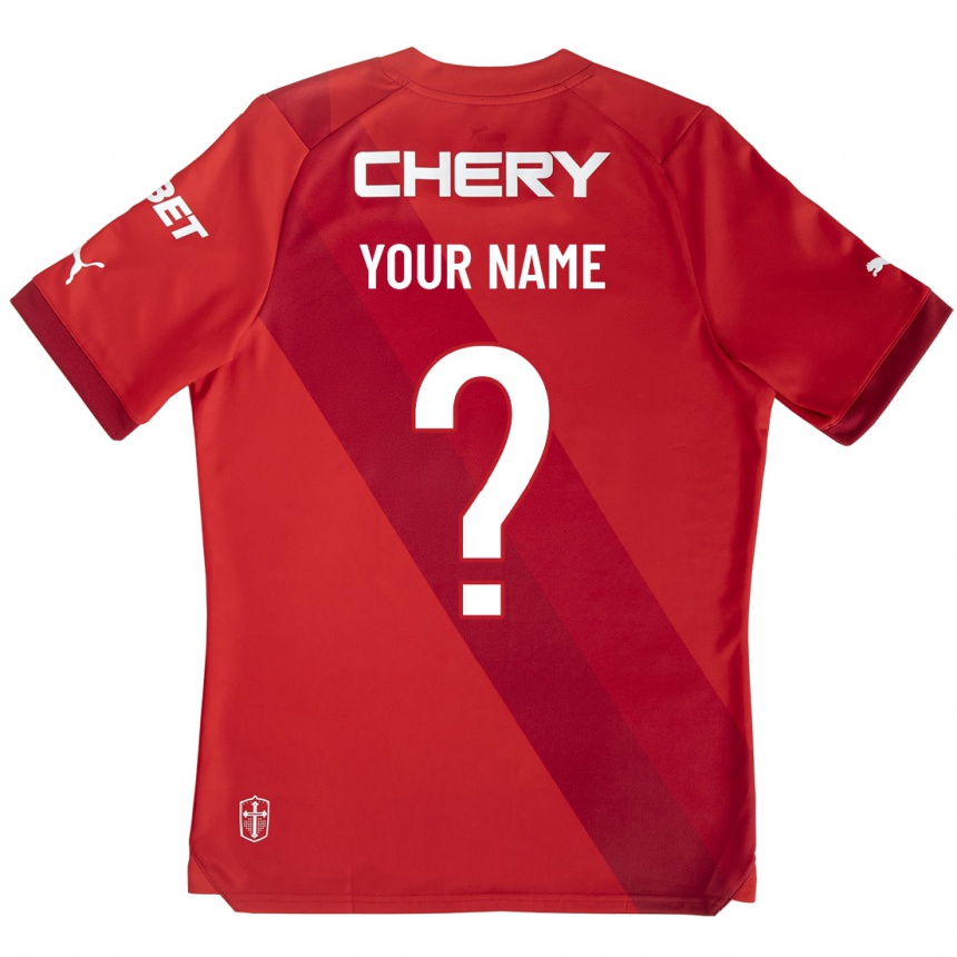Vaikiškas Jūsų Vardas #0 Raudona Išvykos Marškinėliai 2023/24 T-Shirt