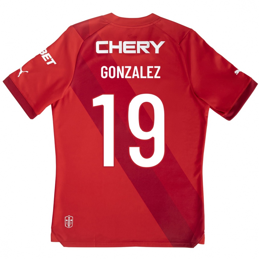 Vaikiškas Bryan González #19 Raudona Išvykos Marškinėliai 2023/24 T-Shirt