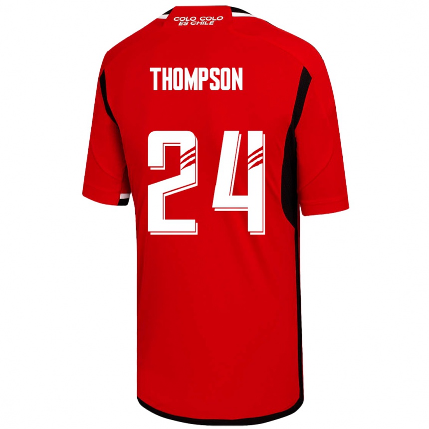 Vaikiškas Jordhy Thompson #24 Raudona Išvykos Marškinėliai 2023/24 T-Shirt