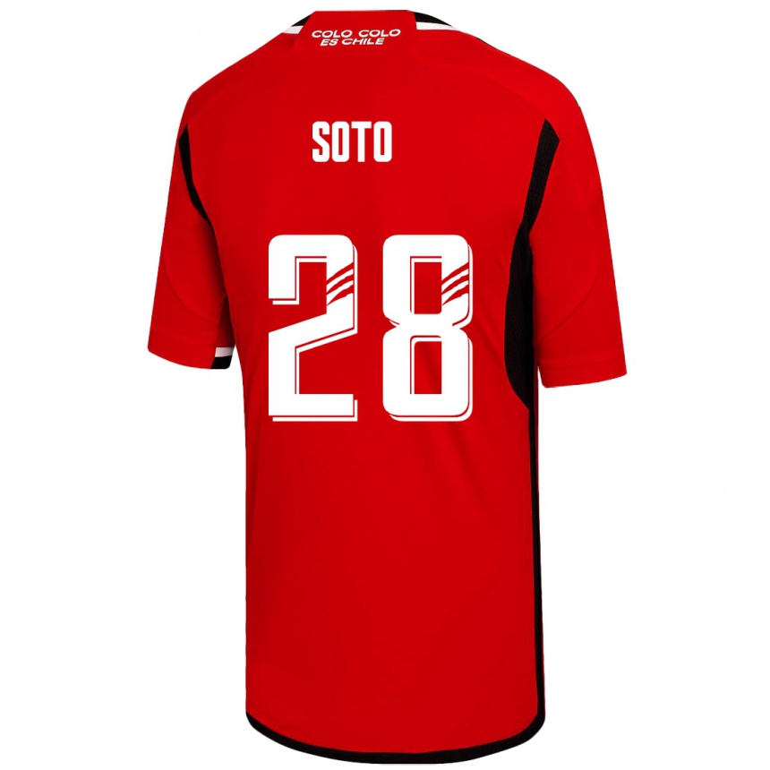 Vaikiškas Lucas Soto #28 Raudona Išvykos Marškinėliai 2023/24 T-Shirt