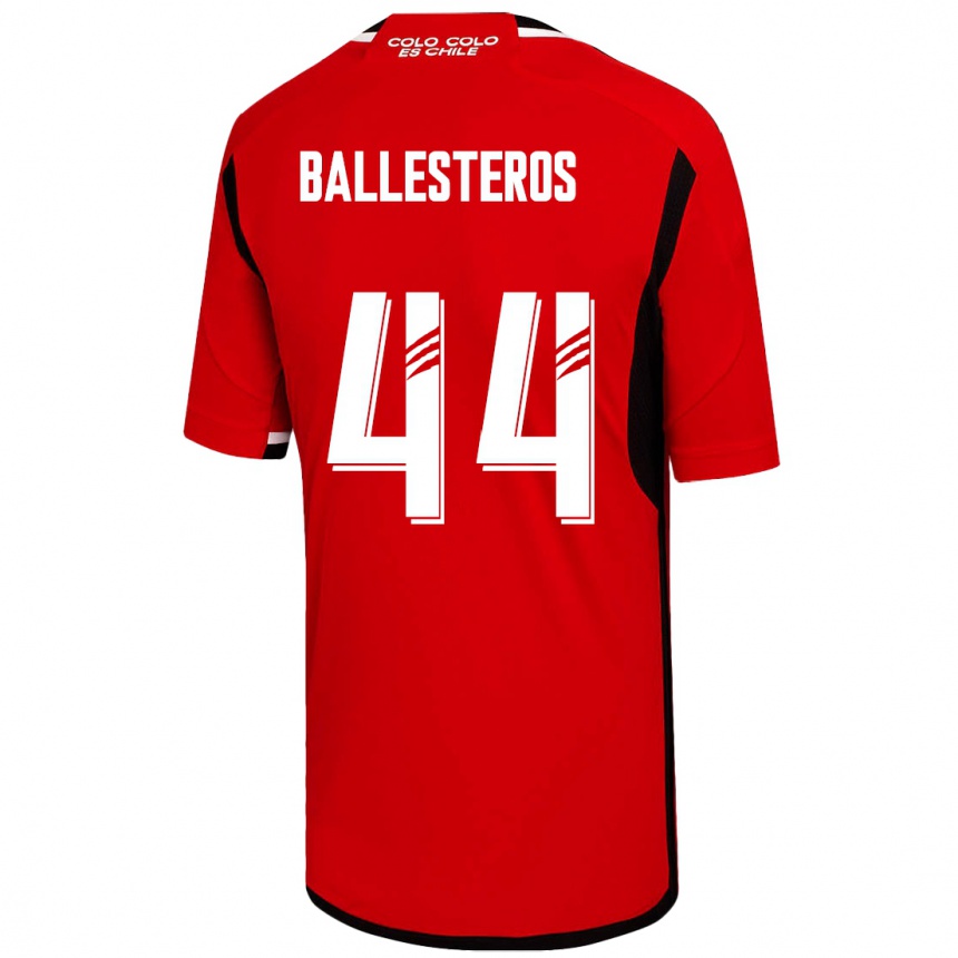 Vaikiškas Martín Ballesteros #44 Raudona Išvykos Marškinėliai 2023/24 T-Shirt