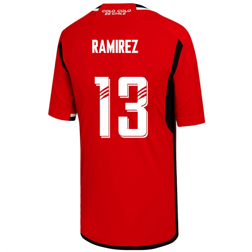 Vaikiškas Fernanda Ramírez #13 Raudona Išvykos Marškinėliai 2023/24 T-Shirt