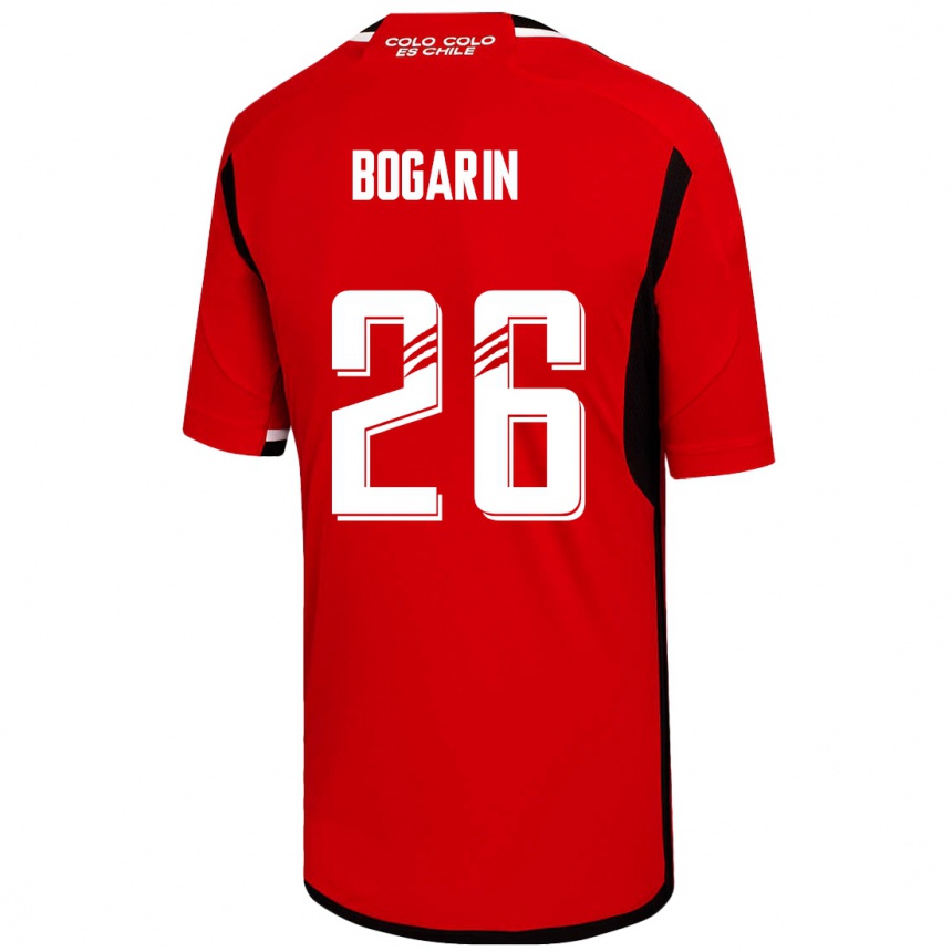 Vaikiškas Dahiana Bogarín #26 Raudona Išvykos Marškinėliai 2023/24 T-Shirt