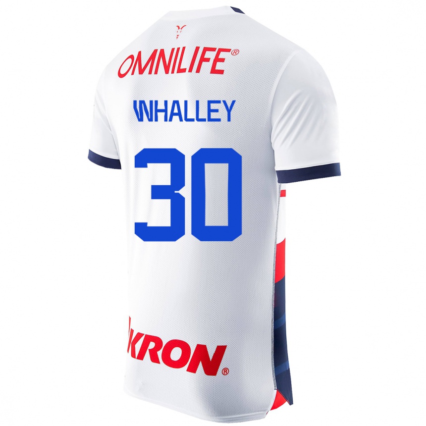 Vaikiškas Óscar Whalley #30 Baltas Išvykos Marškinėliai 2023/24 T-Shirt