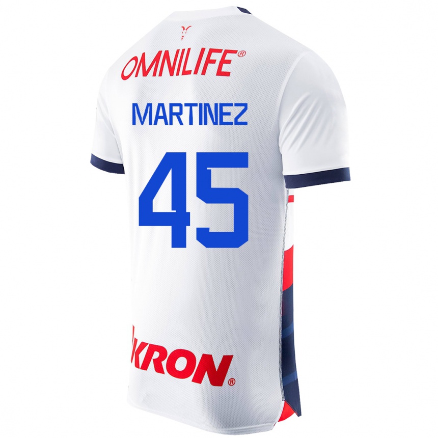 Vaikiškas Raúl Martínez #45 Baltas Išvykos Marškinėliai 2023/24 T-Shirt
