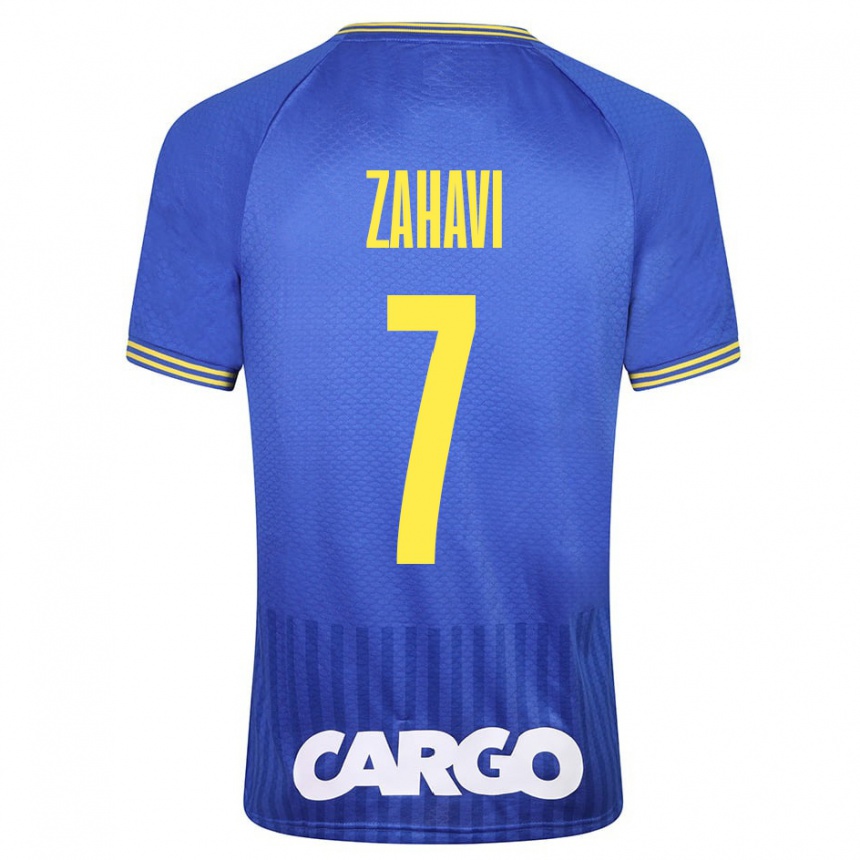 Vaikiškas Eran Zahavi #7 Mėlyna Išvykos Marškinėliai 2023/24 T-Shirt