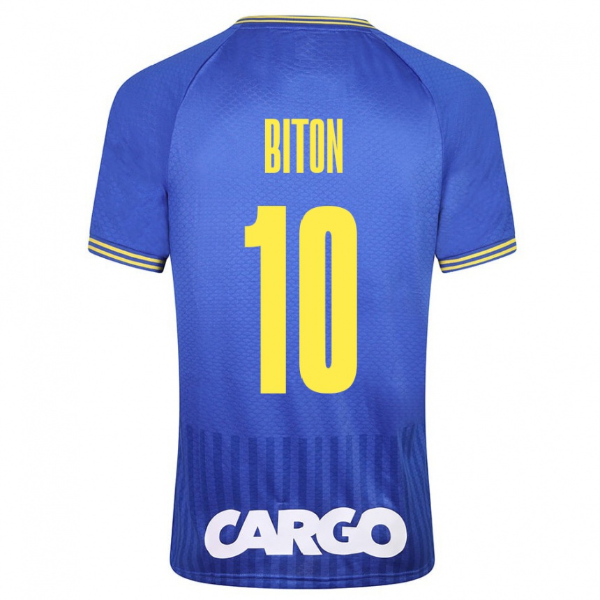 Vaikiškas Dan Biton #10 Mėlyna Išvykos Marškinėliai 2023/24 T-Shirt