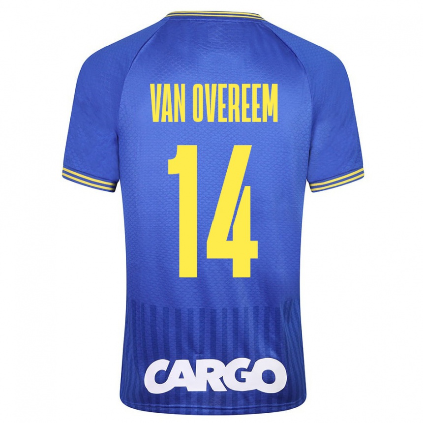 Vaikiškas Joris Van Overeem #14 Mėlyna Išvykos Marškinėliai 2023/24 T-Shirt