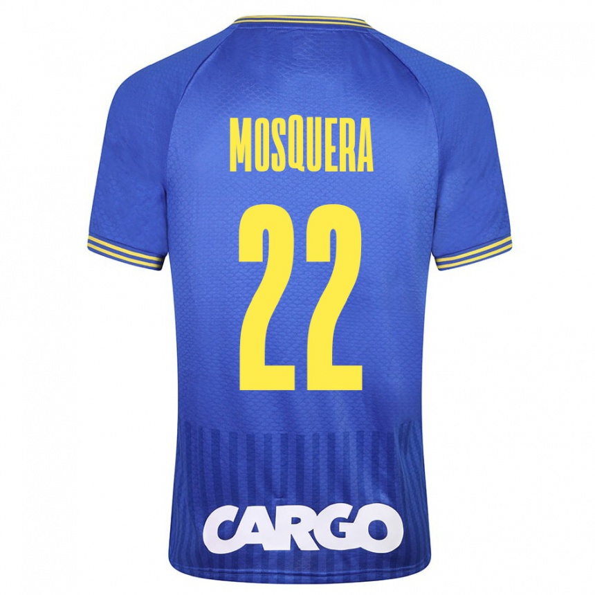 Vaikiškas Orlando Mosquera #22 Mėlyna Išvykos Marškinėliai 2023/24 T-Shirt