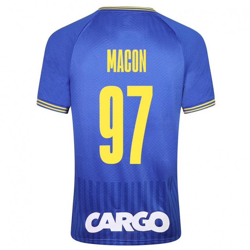 Vaikiškas Yvann Maçon #97 Mėlyna Išvykos Marškinėliai 2023/24 T-Shirt