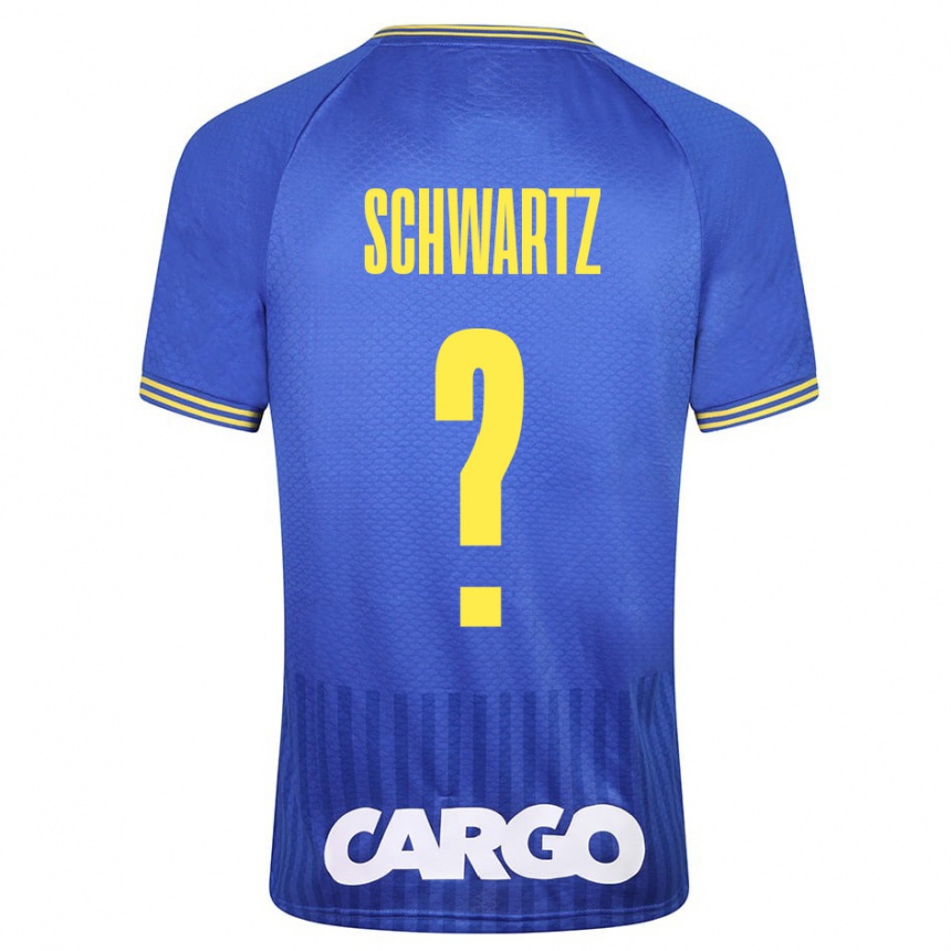 Vaikiškas Noam Schwartz #0 Mėlyna Išvykos Marškinėliai 2023/24 T-Shirt