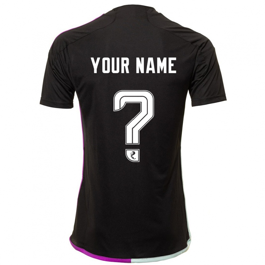 Vaikiškas Jūsų Vardas #0 Juoda Išvykos Marškinėliai 2023/24 T-Shirt