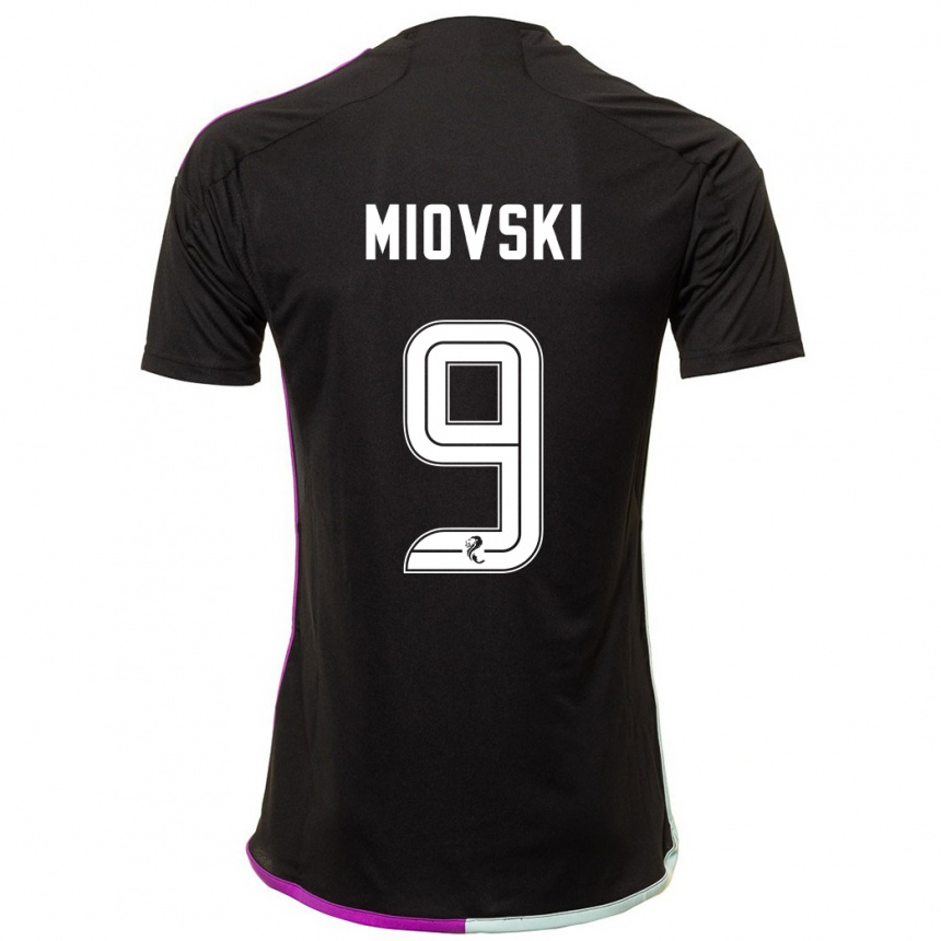 Vaikiškas Bojan Miovski #9 Juoda Išvykos Marškinėliai 2023/24 T-Shirt