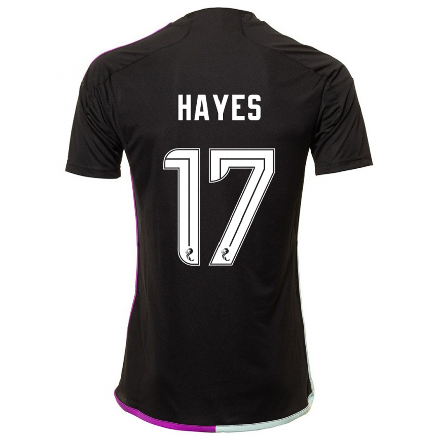 Vaikiškas Jonny Hayes #17 Juoda Išvykos Marškinėliai 2023/24 T-Shirt