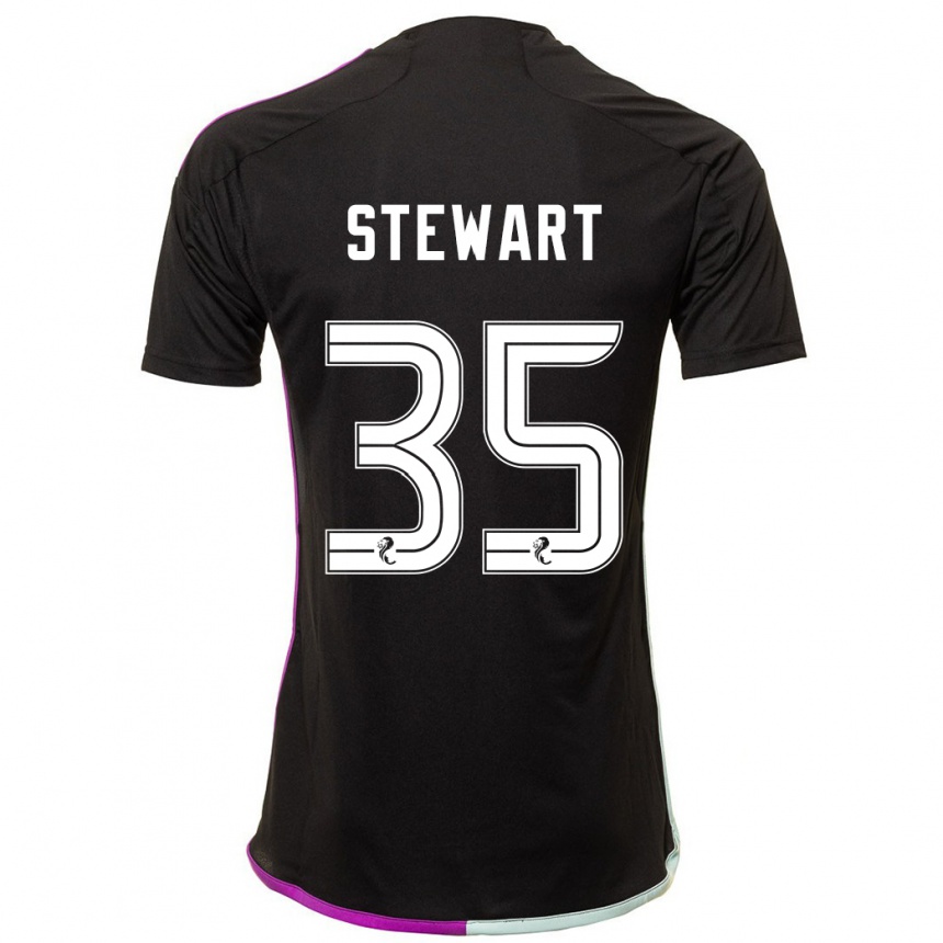 Vaikiškas Alfie Stewart #35 Juoda Išvykos Marškinėliai 2023/24 T-Shirt