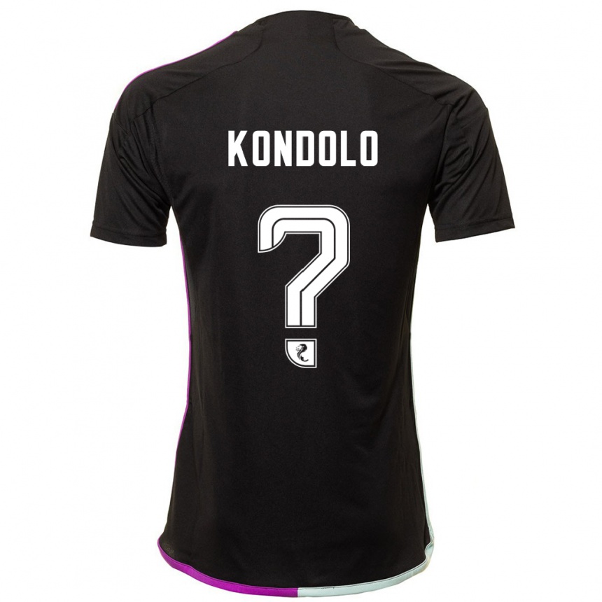 Vaikiškas Christovie Kondolo #0 Juoda Išvykos Marškinėliai 2023/24 T-Shirt