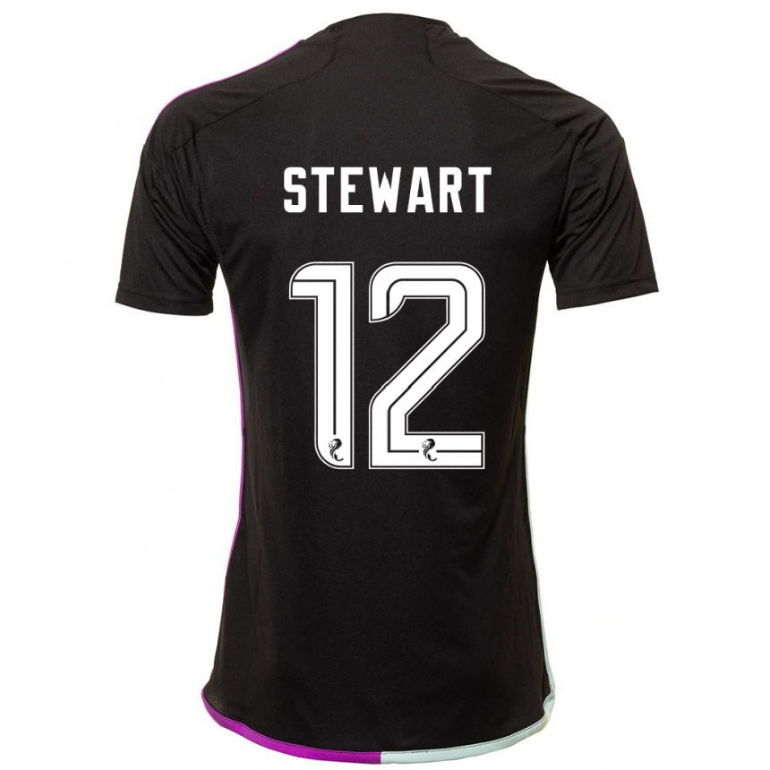 Vaikiškas Hannah Stewart #12 Juoda Išvykos Marškinėliai 2023/24 T-Shirt