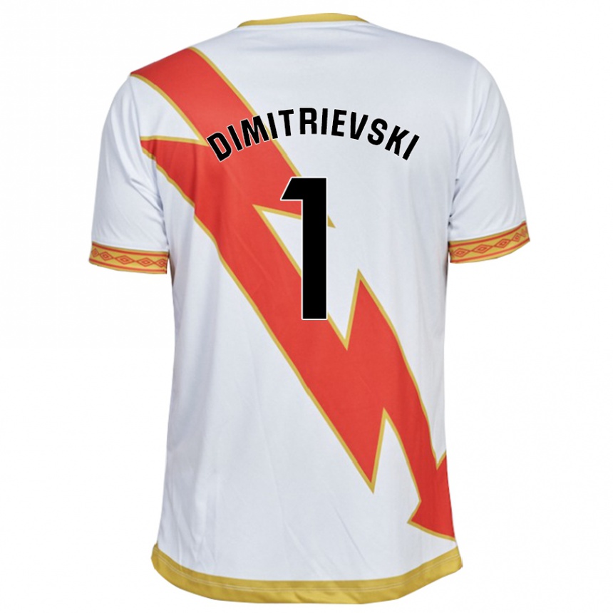 Vyrai Stole Dimitrievski #1 Baltas Namų Marškinėliai 2023/24 T-Shirt