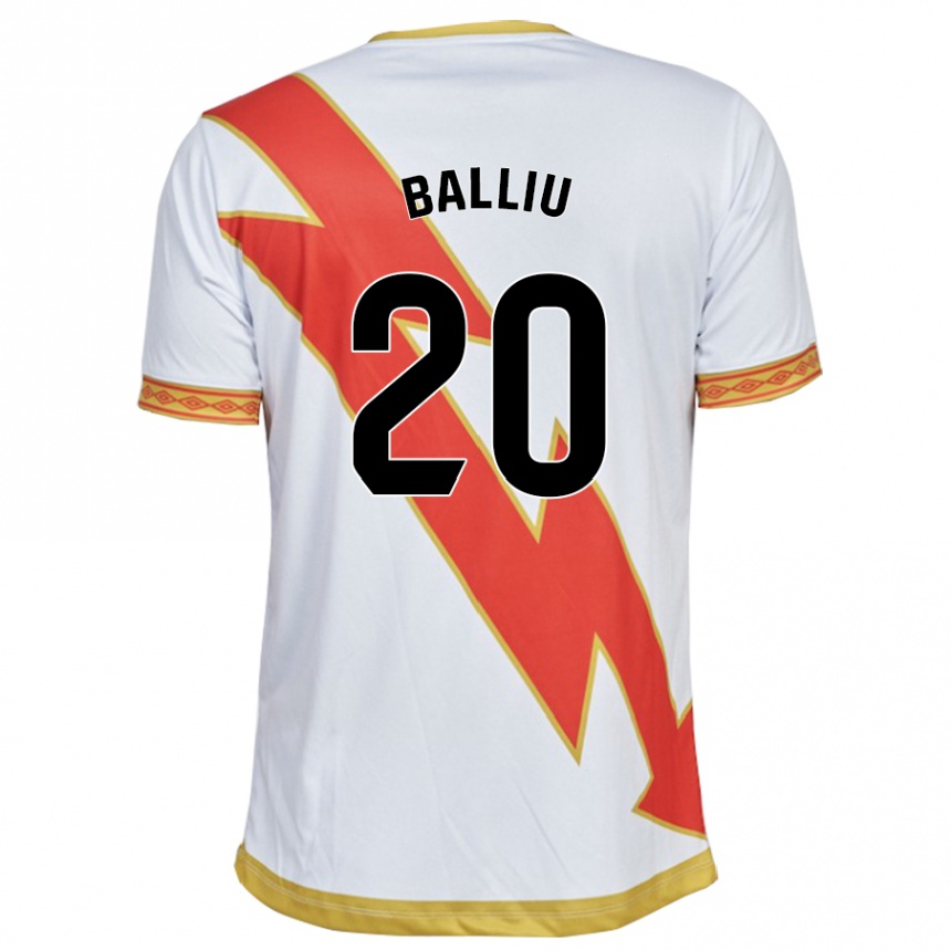 Vyrai Iván Balliu #20 Baltas Namų Marškinėliai 2023/24 T-Shirt