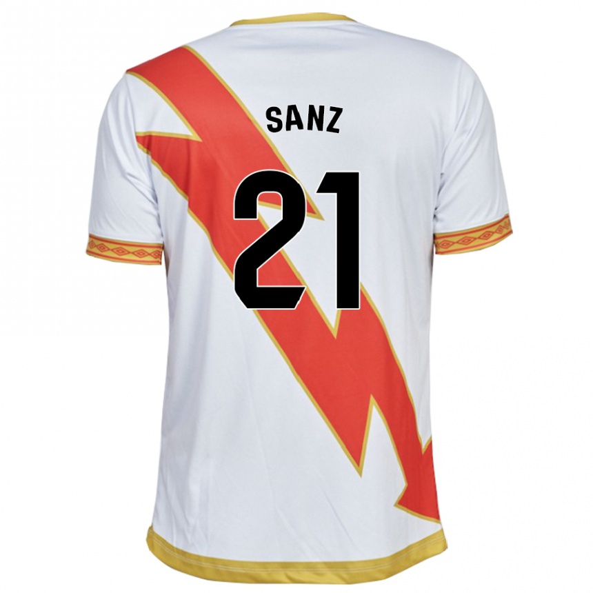 Vyrai Luismi Sanz #21 Baltas Namų Marškinėliai 2023/24 T-Shirt