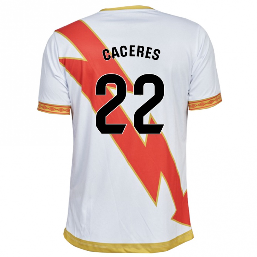 Vyrai Daniel Cáceres #22 Baltas Namų Marškinėliai 2023/24 T-Shirt