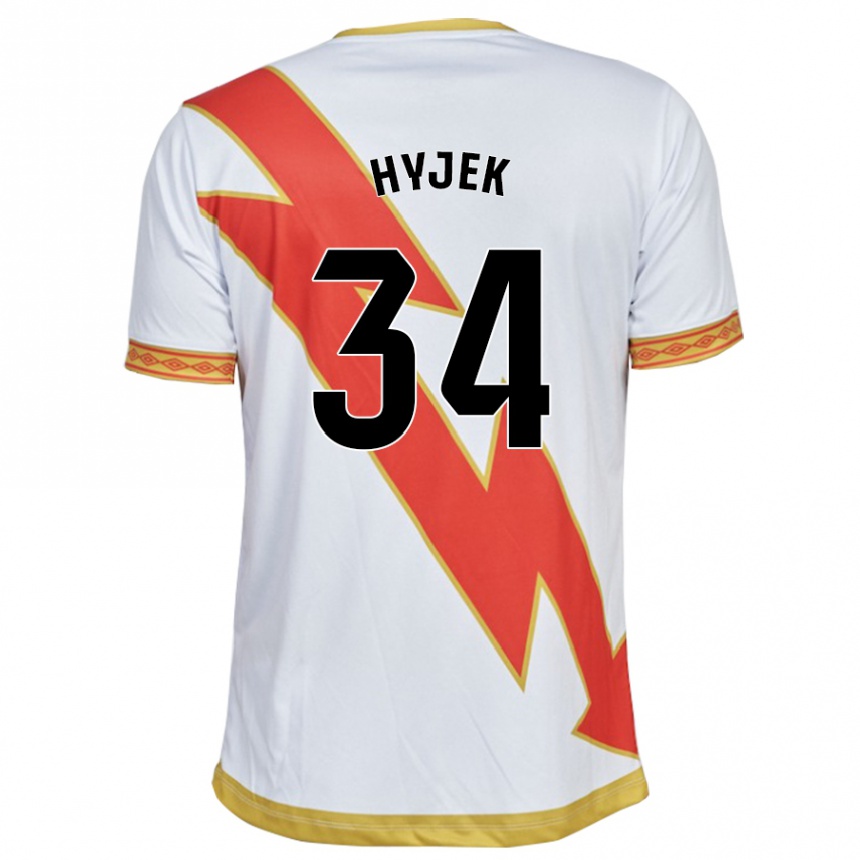 Vyrai David Hyjek #34 Baltas Namų Marškinėliai 2023/24 T-Shirt