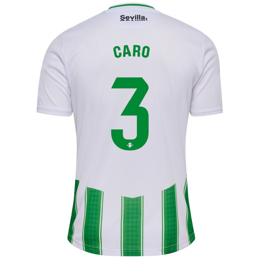 Vyrai Andrés Caro #3 Baltas Namų Marškinėliai 2023/24 T-Shirt