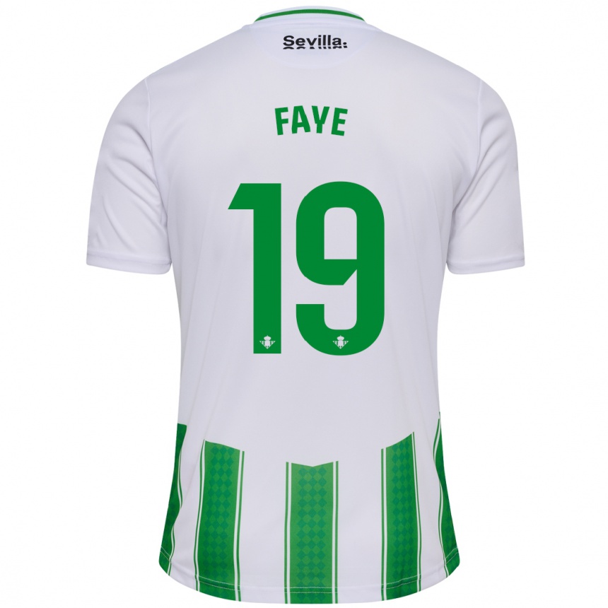 Vyrai Souleymane Faye #19 Baltas Namų Marškinėliai 2023/24 T-Shirt