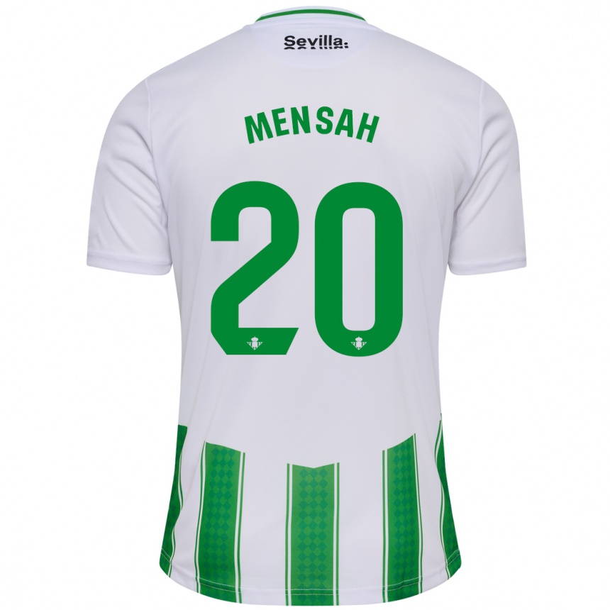 Vyrai Mawuli Mensah #20 Baltas Namų Marškinėliai 2023/24 T-Shirt