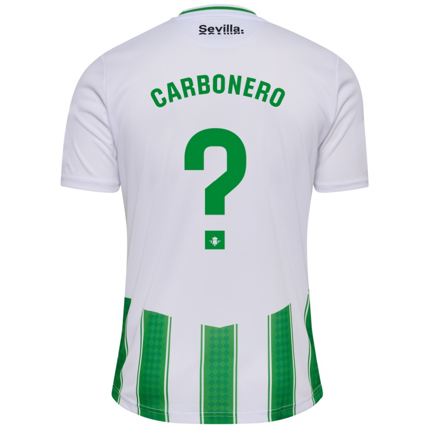 Vyrai Marco Carbonero #0 Baltas Namų Marškinėliai 2023/24 T-Shirt