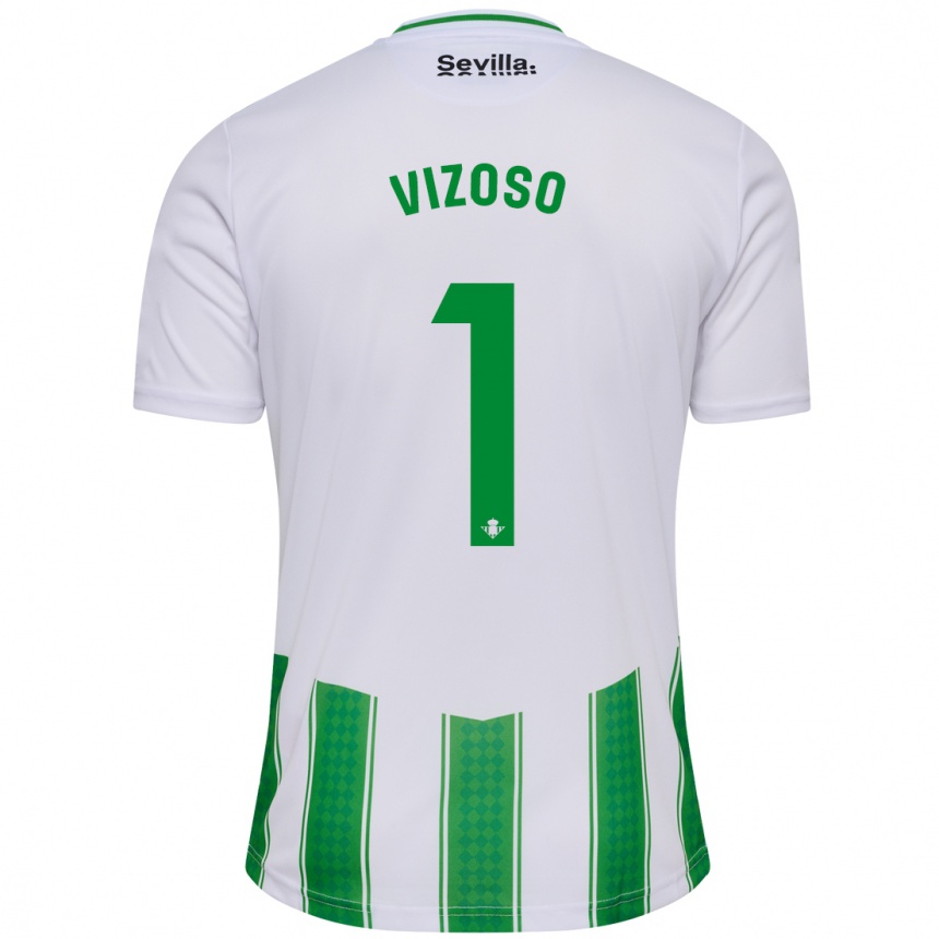 Vyrai Paula Vizoso Prieto #1 Baltas Namų Marškinėliai 2023/24 T-Shirt