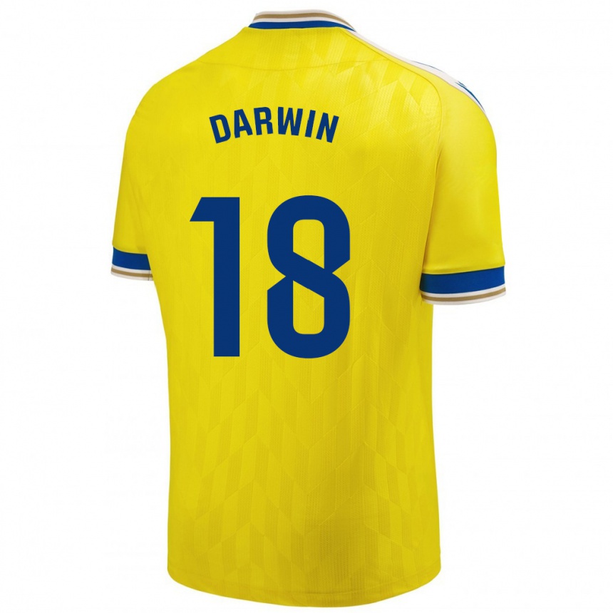 Vyrai Darwin Machís #18 Geltona Namų Marškinėliai 2023/24 T-Shirt