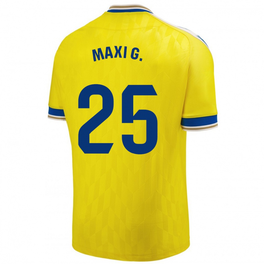 Vyrai Maxi Gomez #25 Geltona Namų Marškinėliai 2023/24 T-Shirt
