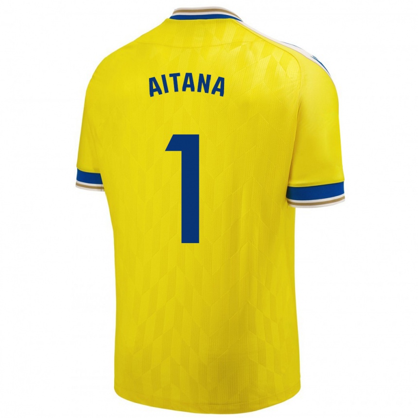 Vyrai Aitana #1 Geltona Namų Marškinėliai 2023/24 T-Shirt