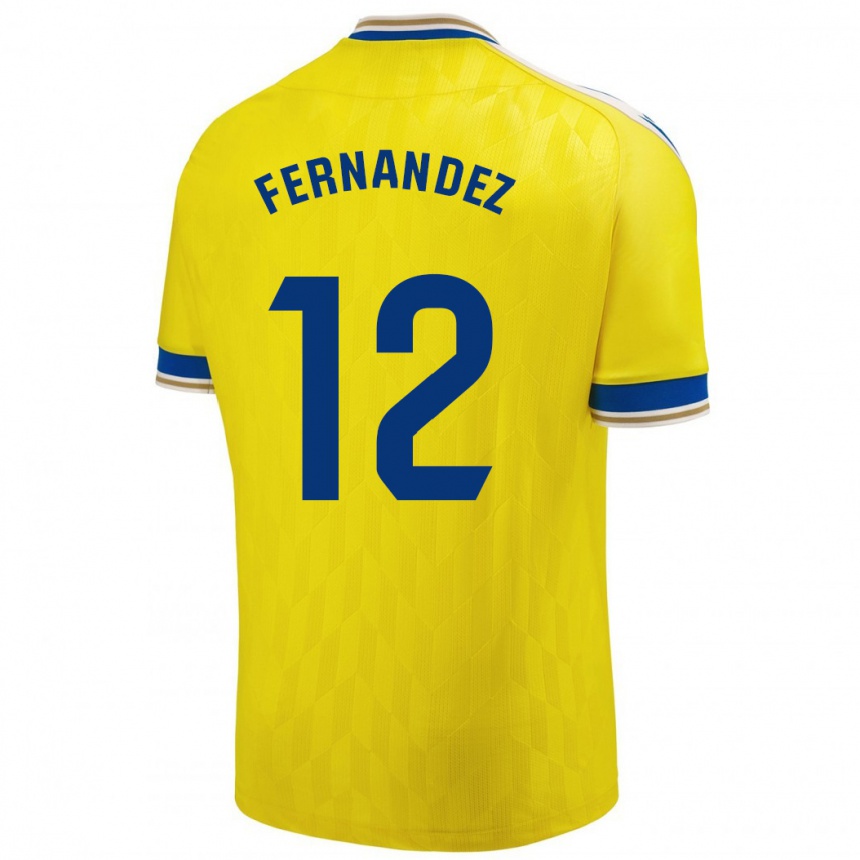 Vyrai Sandra Fernández León #12 Geltona Namų Marškinėliai 2023/24 T-Shirt