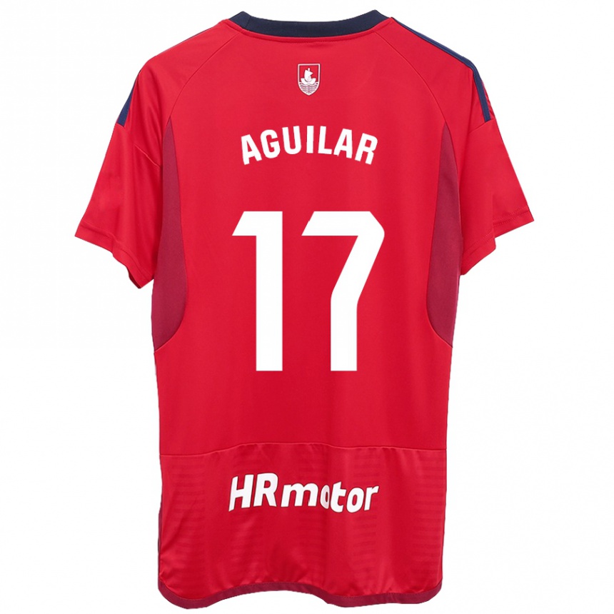 Vyrai Eneko Aguilar #17 Raudona Namų Marškinėliai 2023/24 T-Shirt