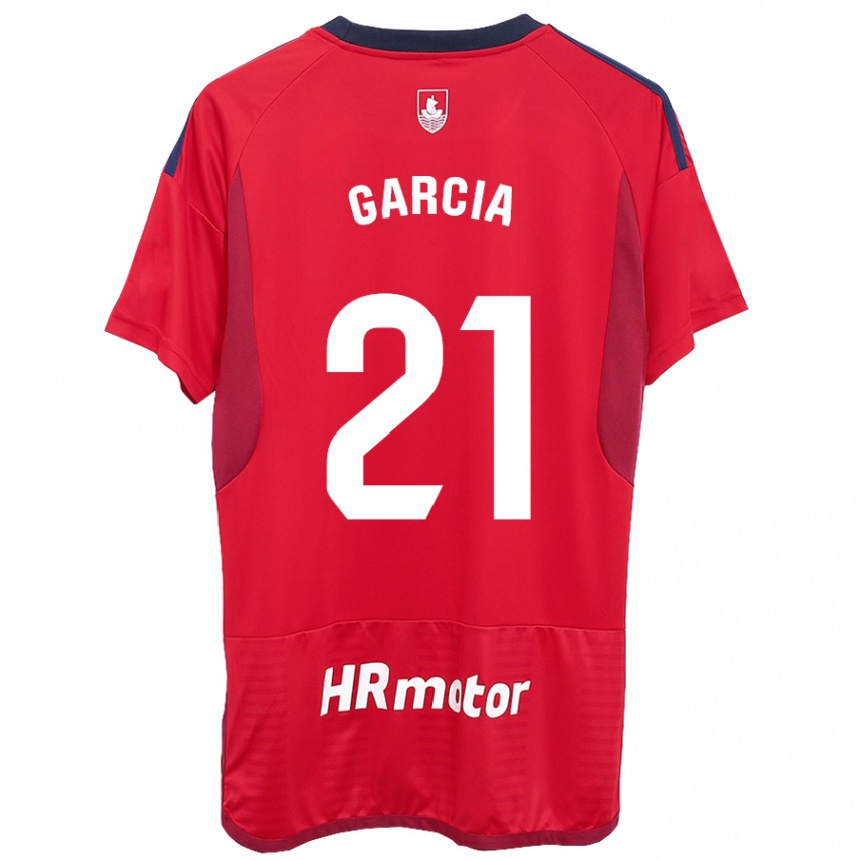 Vyrai Jon García #21 Raudona Namų Marškinėliai 2023/24 T-Shirt
