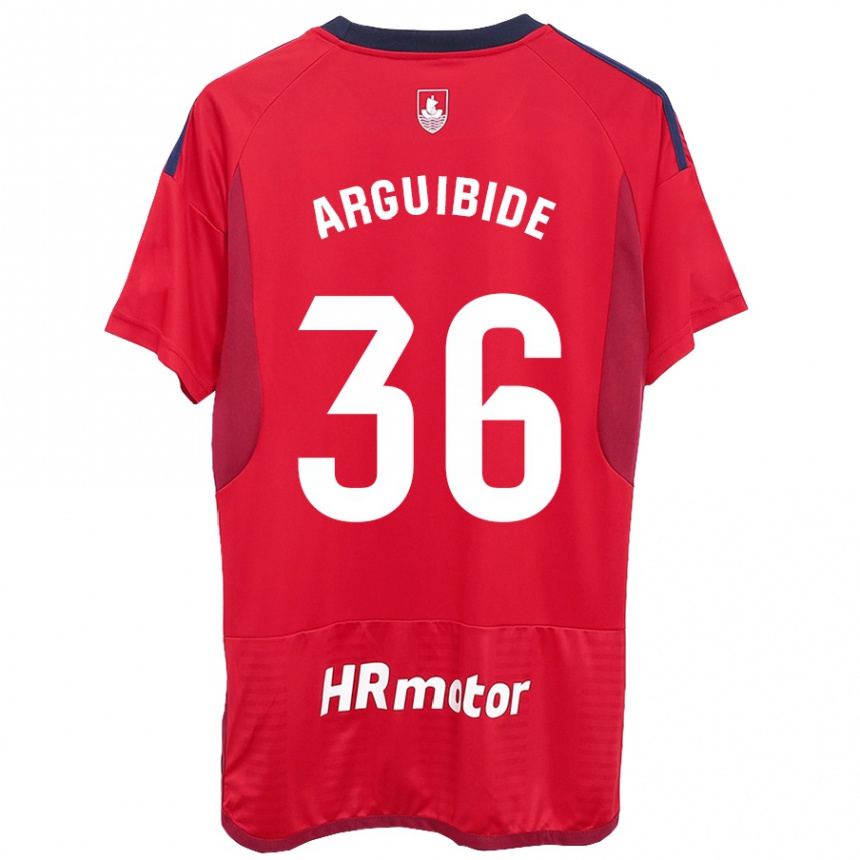 Vyrai Iñigo Arguibide #36 Raudona Namų Marškinėliai 2023/24 T-Shirt