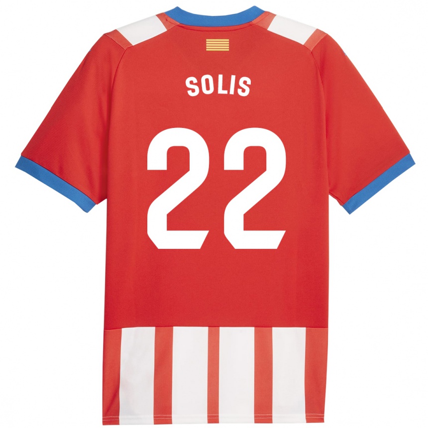 Vyrai Jhon Solís #22 Raudona Balta Namų Marškinėliai 2023/24 T-Shirt