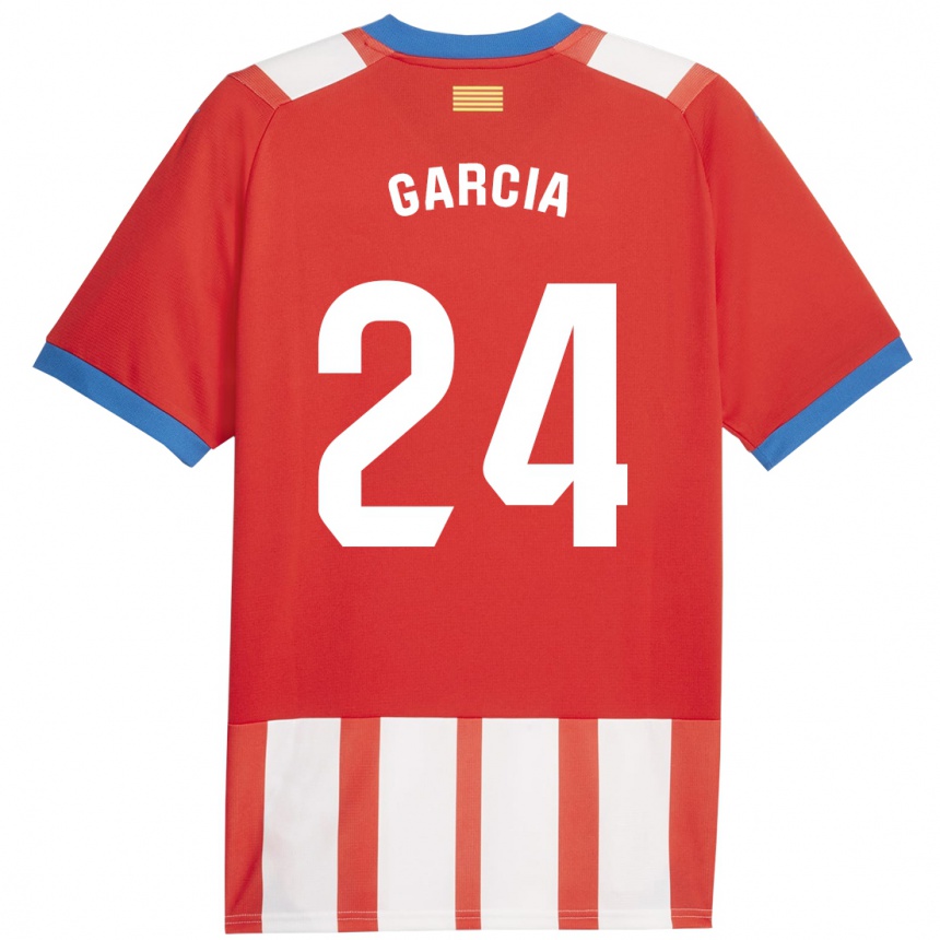 Vyrai Borja García #24 Raudona Balta Namų Marškinėliai 2023/24 T-Shirt
