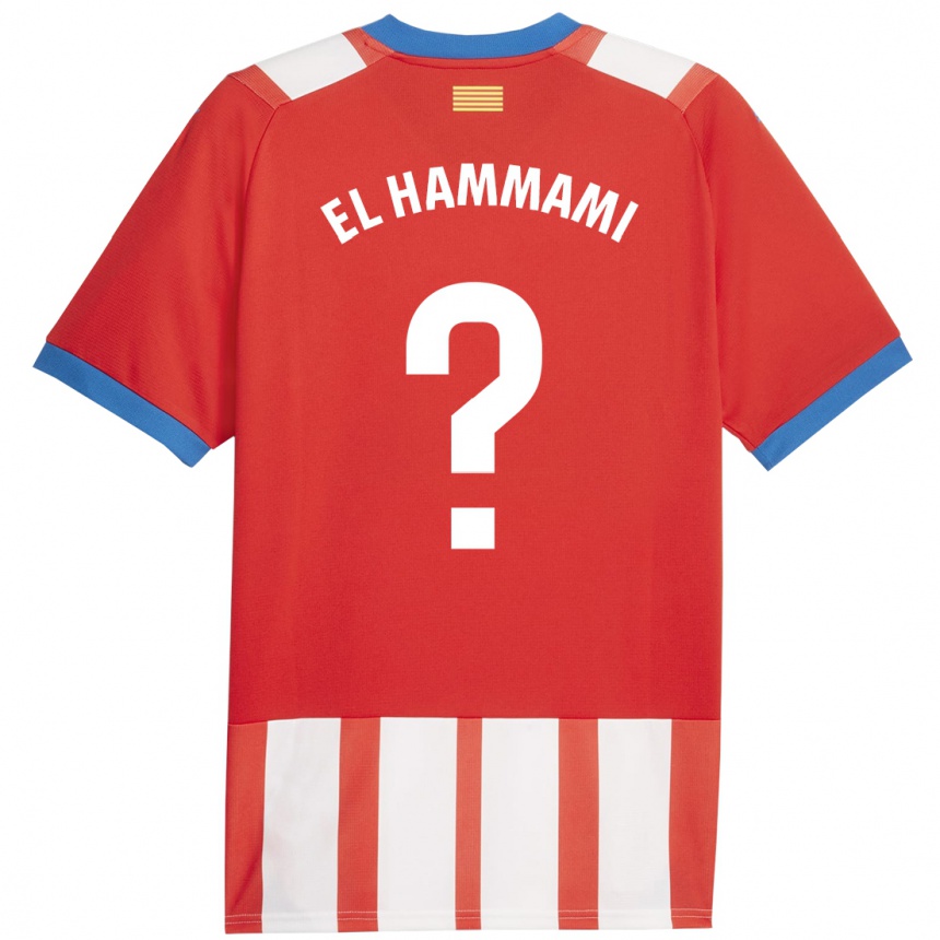 Vyrai Ayoub El Hammami #0 Raudona Balta Namų Marškinėliai 2023/24 T-Shirt