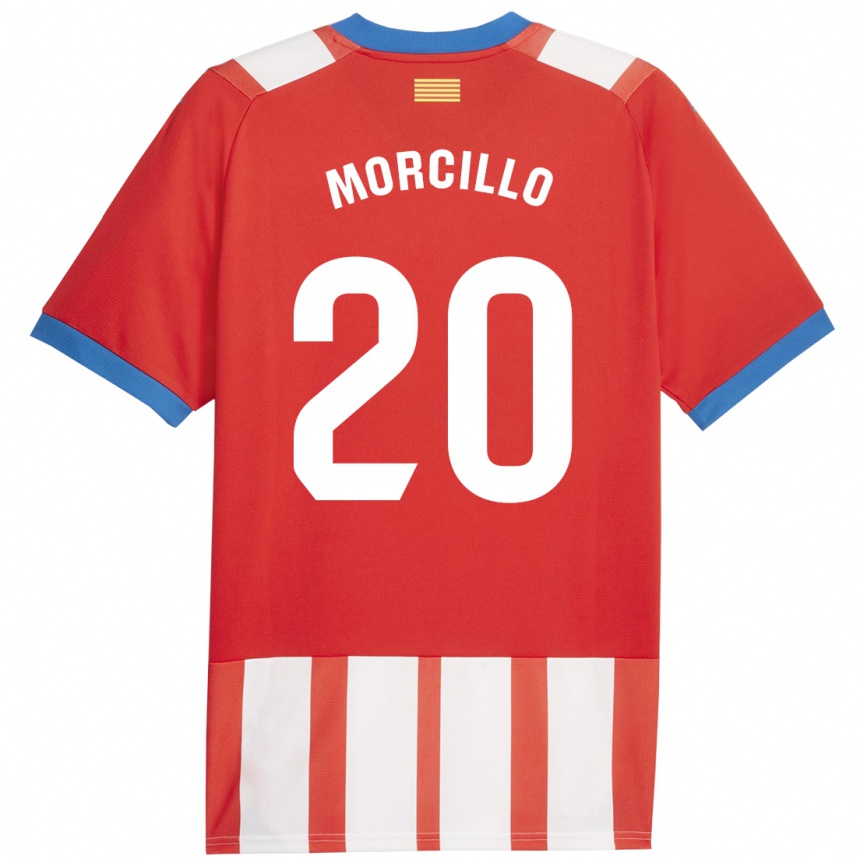 Vyrai Luis Morcillo #20 Raudona Balta Namų Marškinėliai 2023/24 T-Shirt