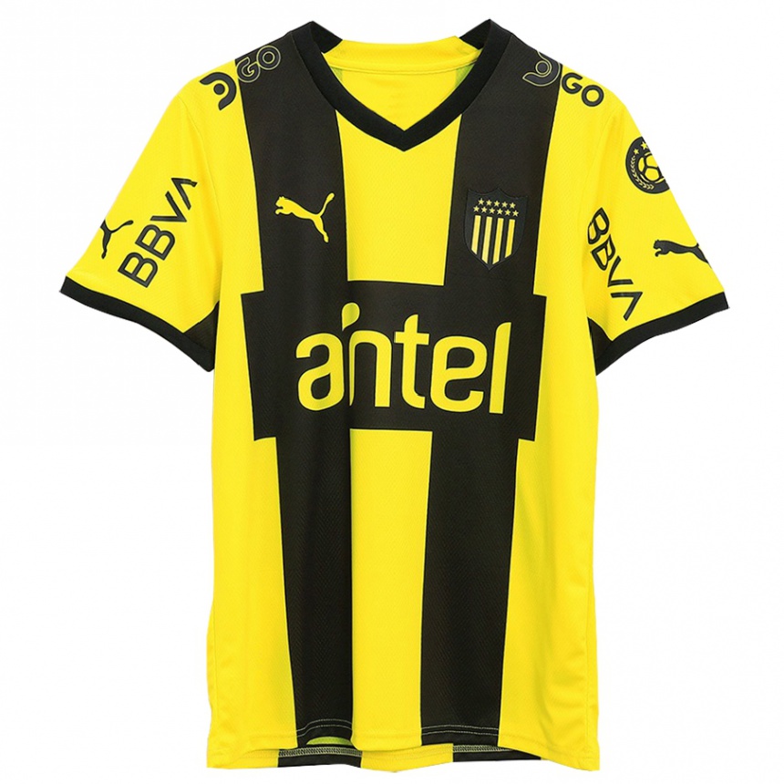 Vyrai Guillermo De Amores #12 Geltona Juoda Namų Marškinėliai 2023/24 T-Shirt