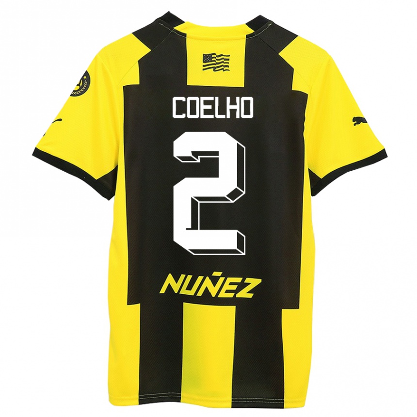 Vyrai Léo Coelho #2 Geltona Juoda Namų Marškinėliai 2023/24 T-Shirt