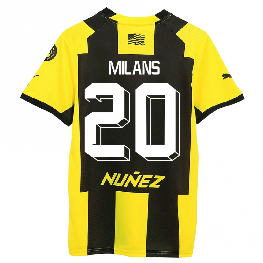 Vyrai Pedro Milans #20 Geltona Juoda Namų Marškinėliai 2023/24 T-Shirt