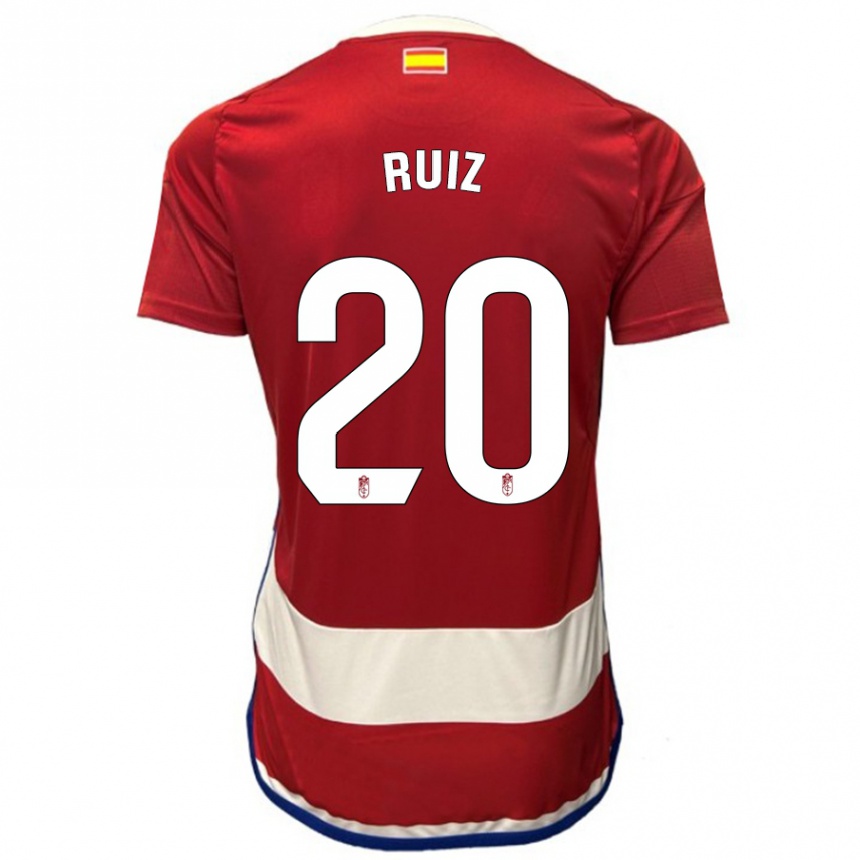 Vyrai Sergio Ruiz #20 Raudona Namų Marškinėliai 2023/24 T-Shirt