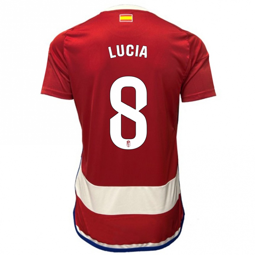 Vyrai Lucía Martínez #8 Raudona Namų Marškinėliai 2023/24 T-Shirt