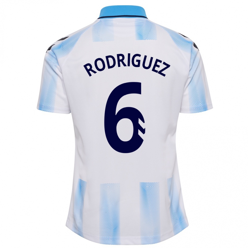 Vyrai Rafa Rodríguez #6 Balta Mėlyna Namų Marškinėliai 2023/24 T-Shirt